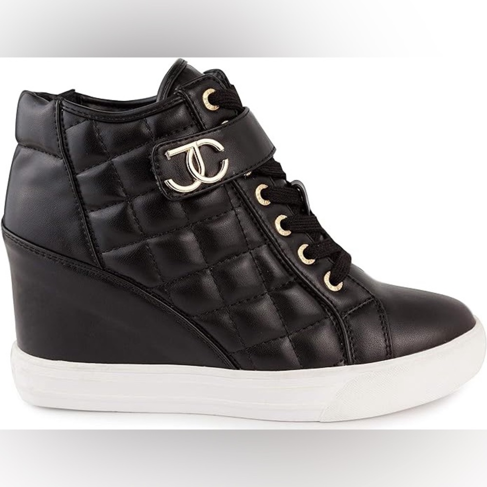 Juicy Couture Women's Platform Wedge Sneakers High-Top Shoes-Journey